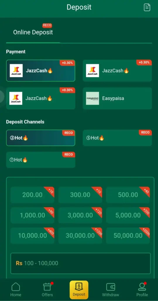 EU777 Game Deposit