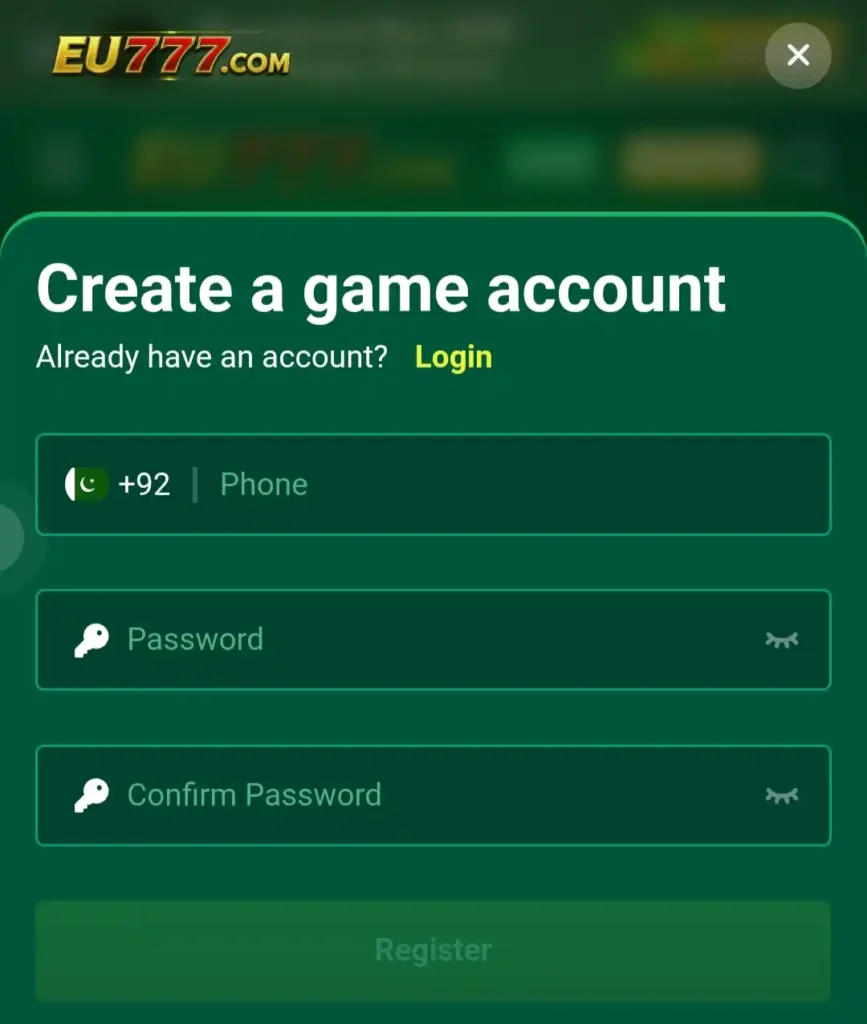 EU777 Game Register