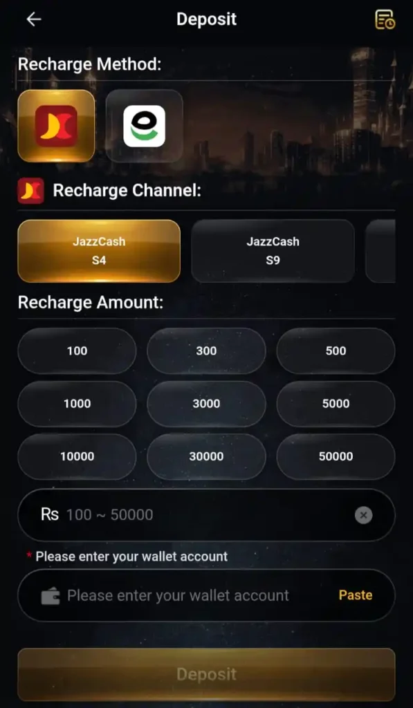 222RS Game Deposit