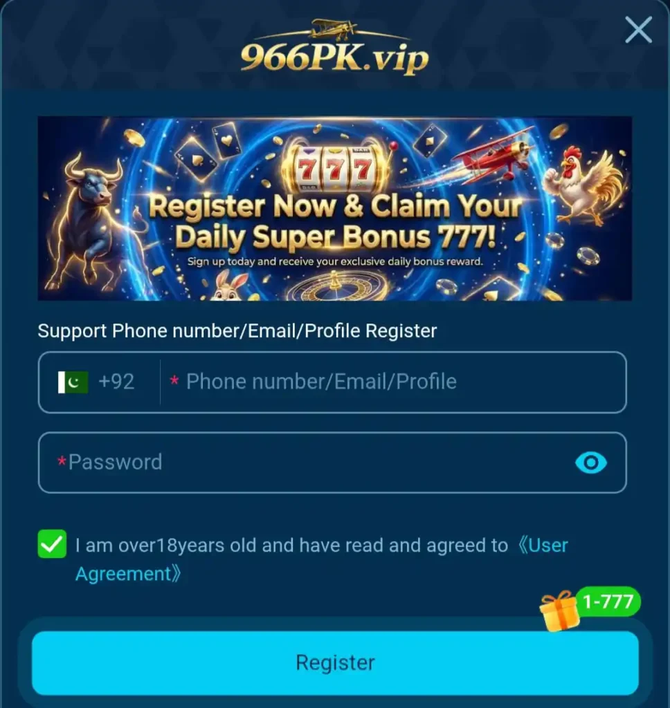 966PK Game Register