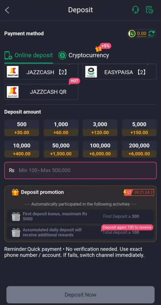BetAA Game Deposit