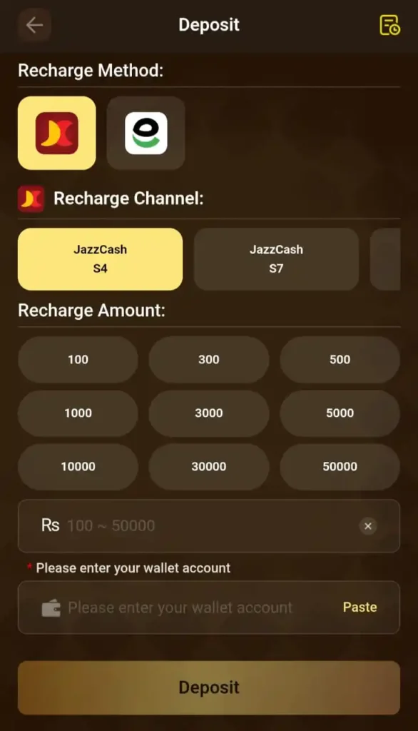 JJRS Game Deposit