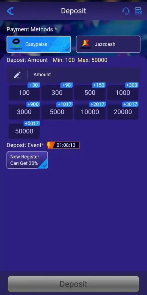 Pak3 Game Deposit