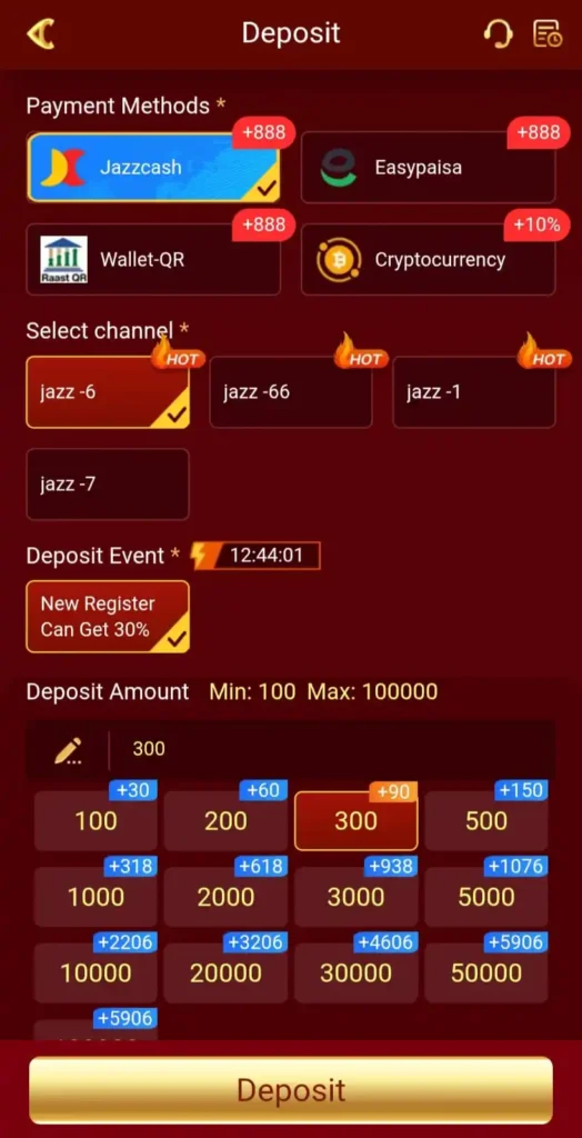 Pkplus Game Deposit