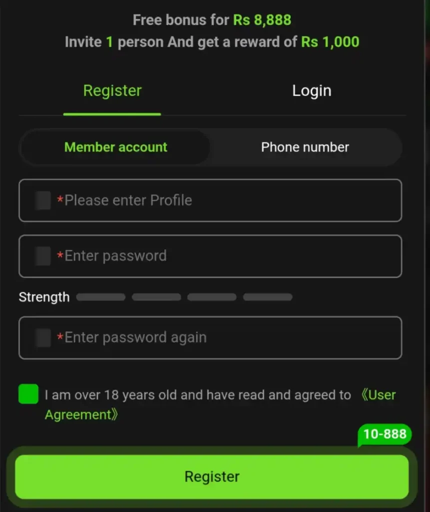 Q98 Game Register