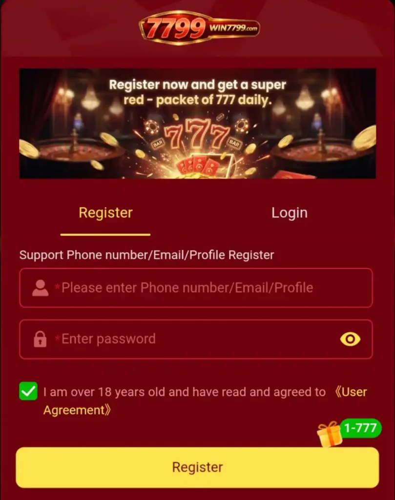 WIN7799 Game Register