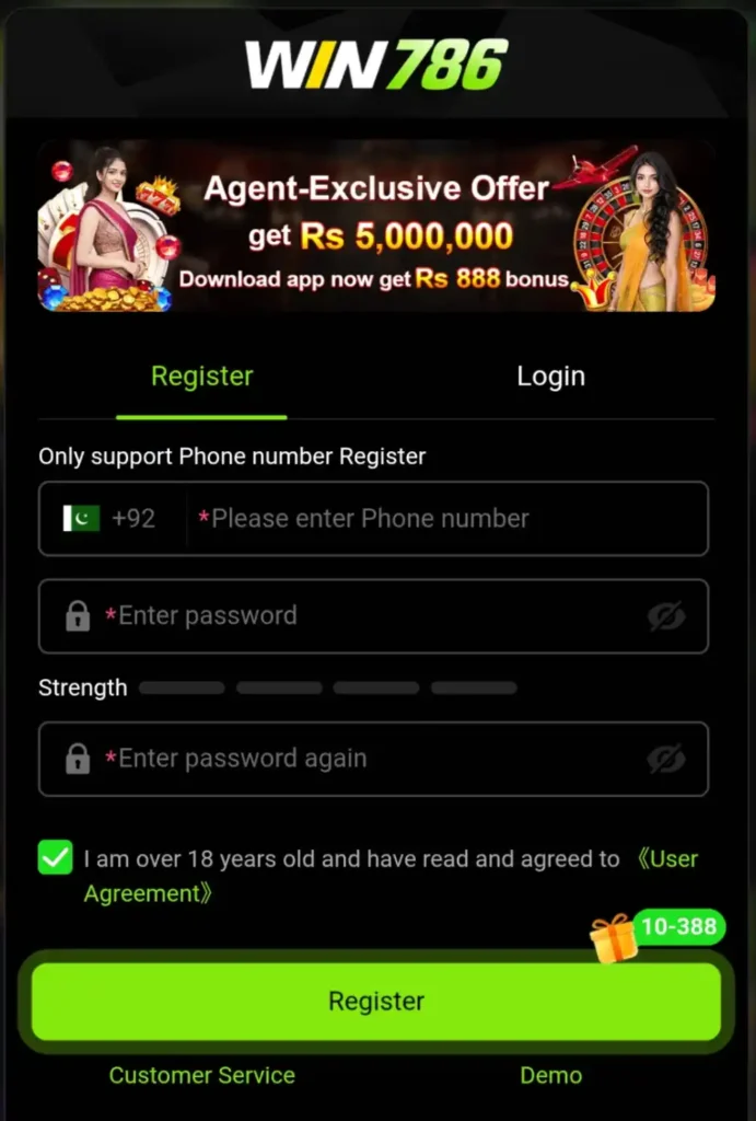 WIN786 Game Register