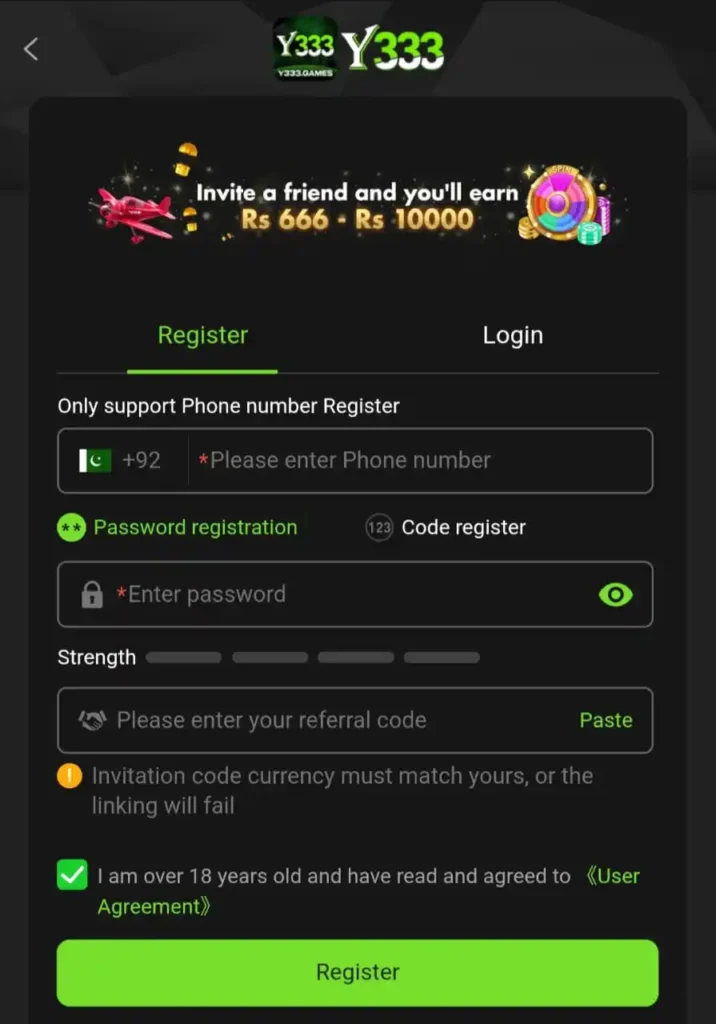 Y333 Game Register