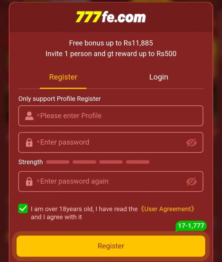 777FE Game Register