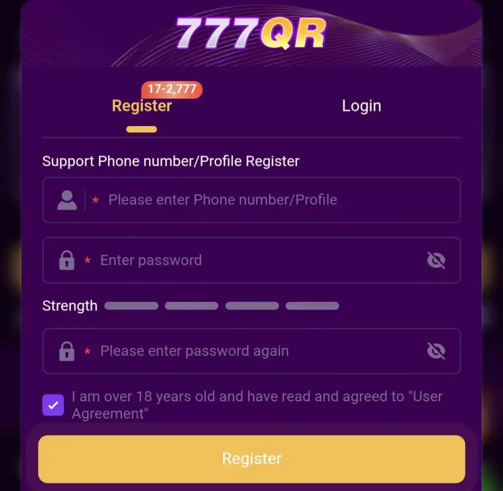 777QR Register