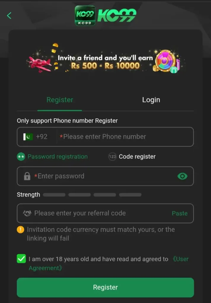KC99 Game Register
