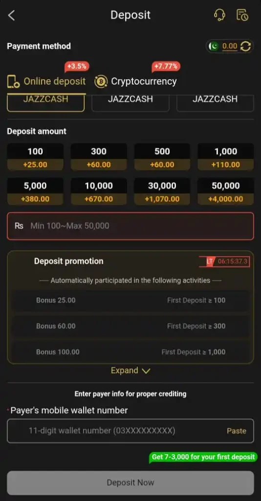 PKR999 Game Deposit
