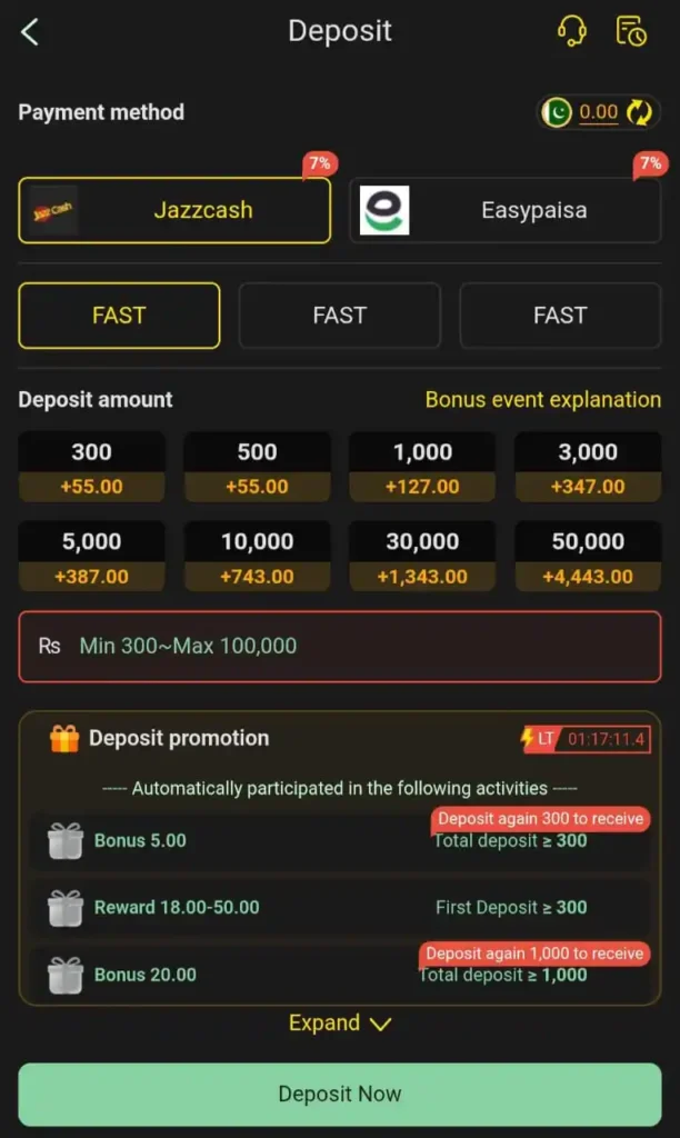 Z555 Game Deposit